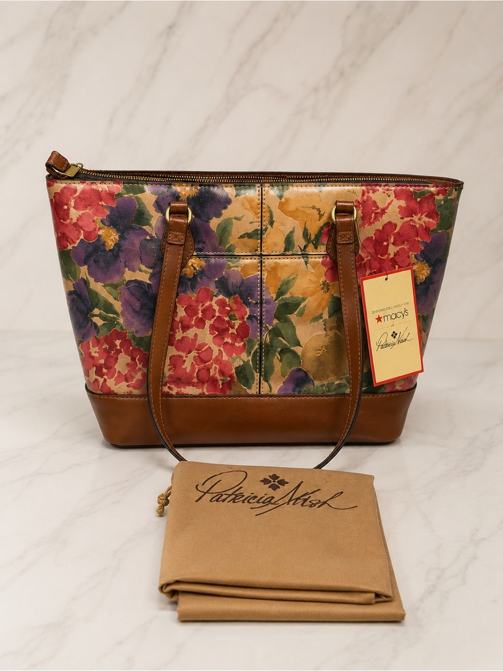 NWT Patricia Nash Meka Leather Tote